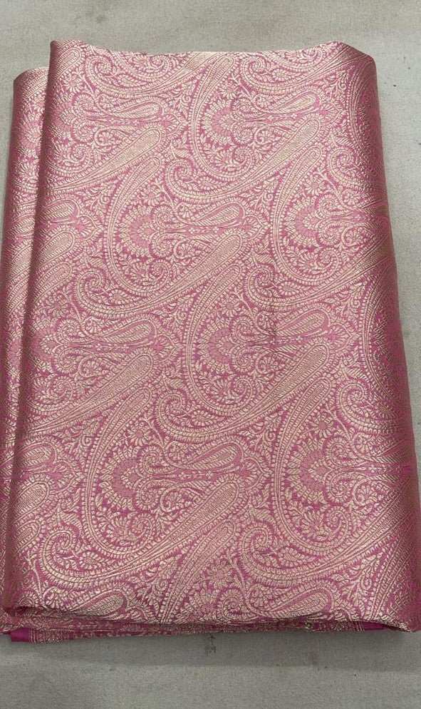 Peach Tanchui Bananrasi pure silk saree